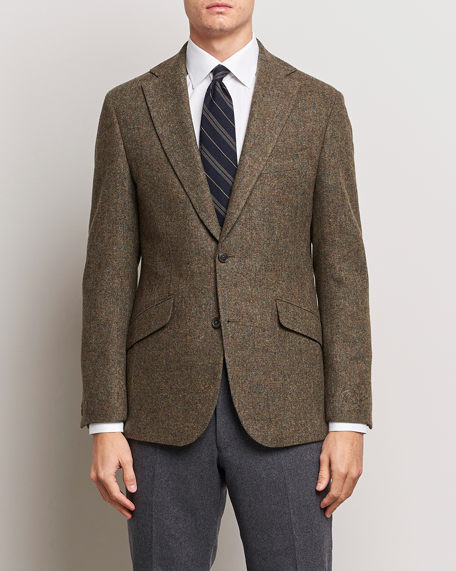 Herr | Kavajer | Walker Slater | Edward Wool Donegal Blazer Moss Green