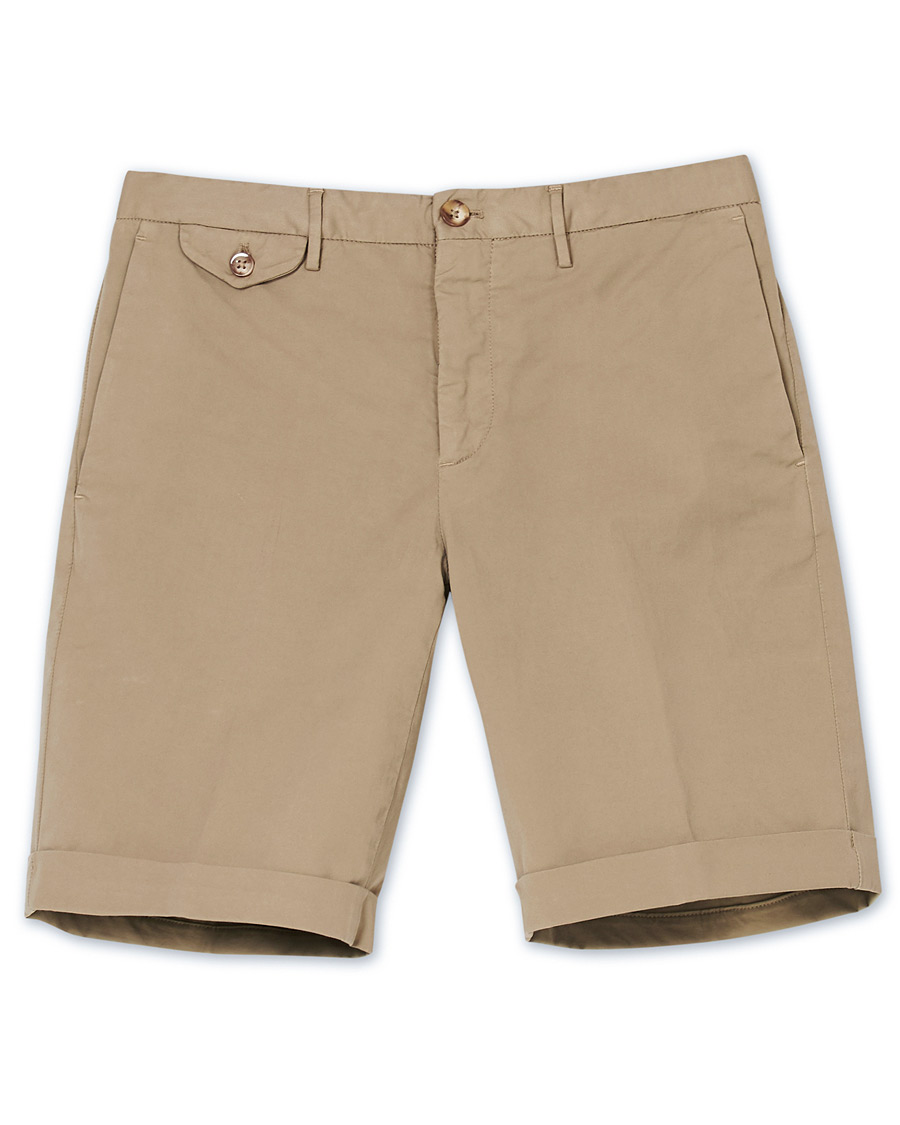 Herr | Shorts | Incotex | Cotton Chino Shorts Beige