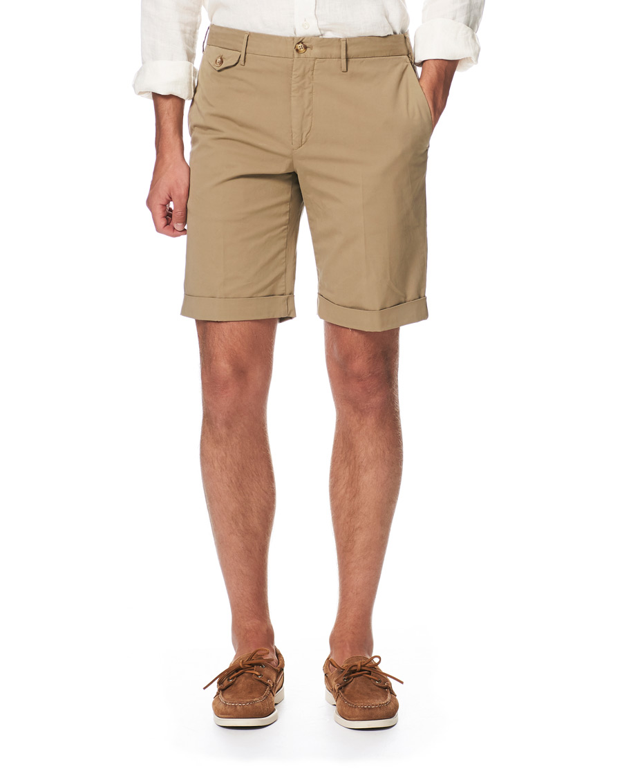 Herr | Shorts | Incotex | Cotton Chino Shorts Beige