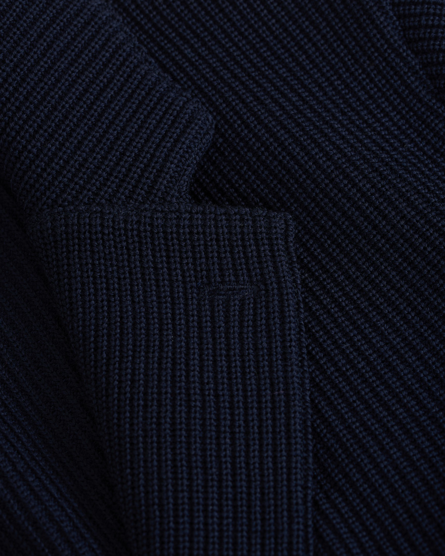 Herr | Kavajer | Lardini | Knitted Wool Blazer Navy
