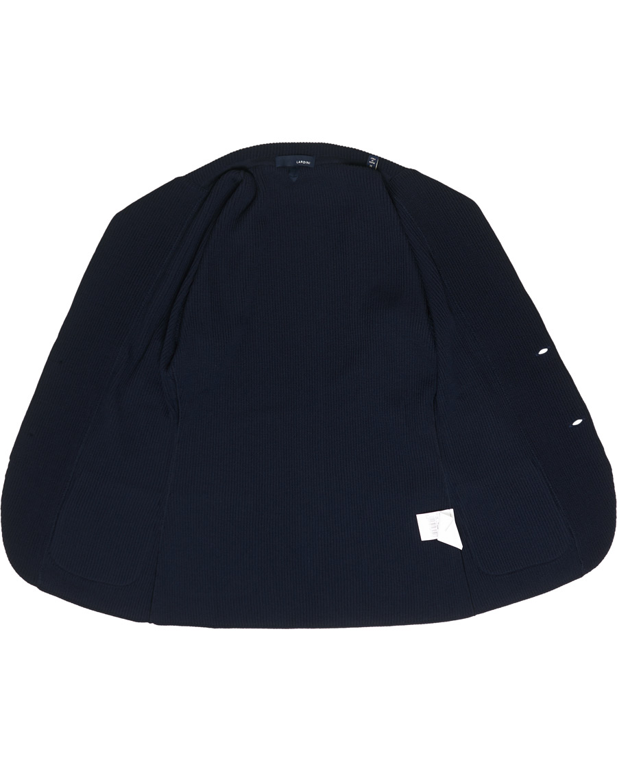 Herr | Kavajer | Lardini | Knitted Wool Blazer Navy