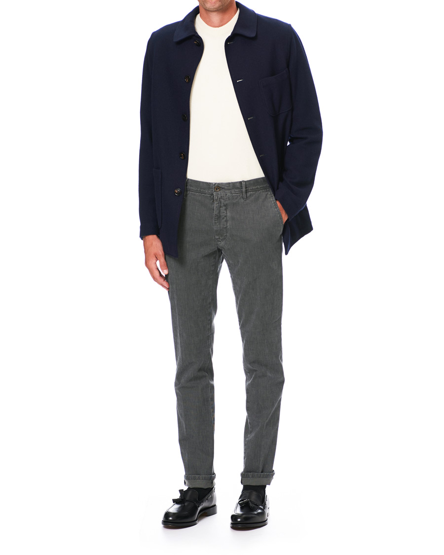 Herr | Skjortor | Lardini | Wool Overshirt Navy