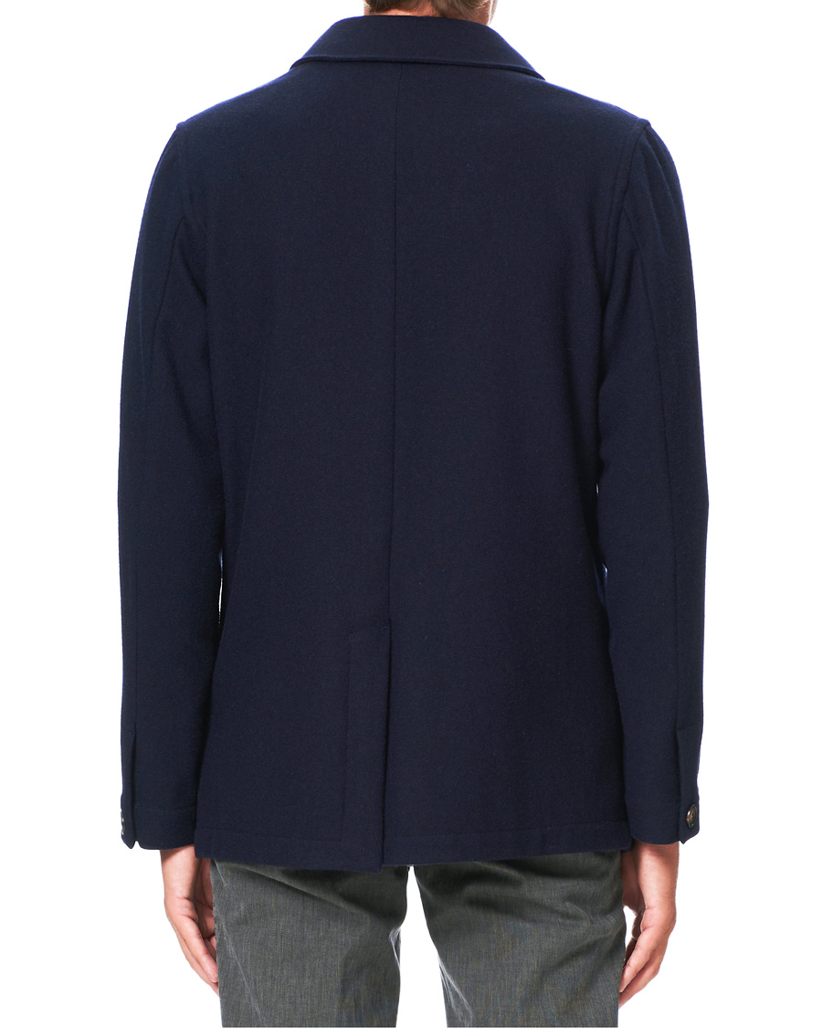 Herr | Skjortor | Lardini | Wool Overshirt Navy