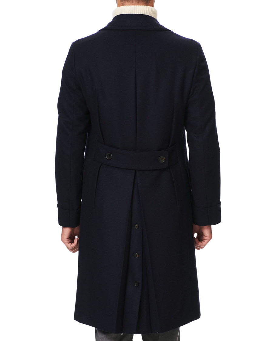 Herr | Jackor | Lardini | Wool/Cashmere Double Breasted Coat Navy