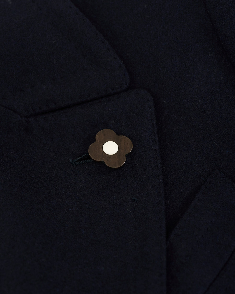 Herr | Jackor | Lardini | Wool/Cashmere Double Breasted Coat Navy