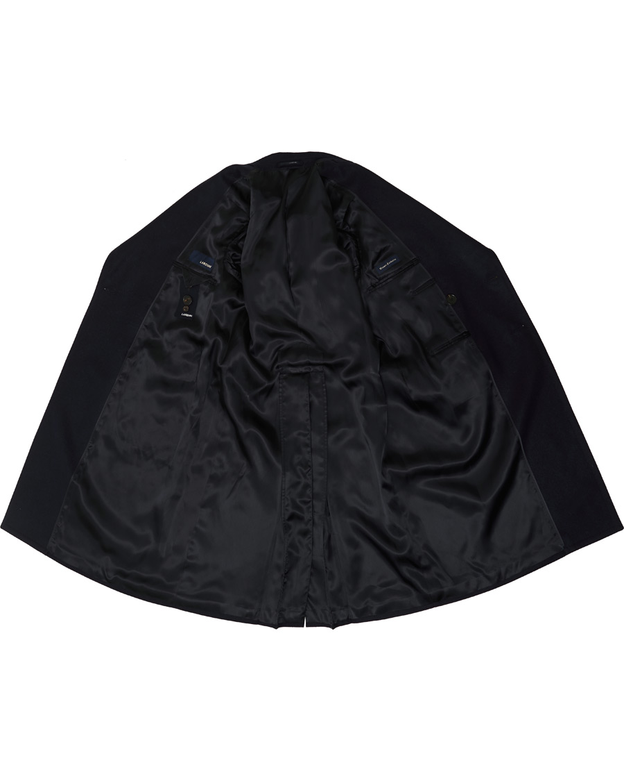 Herr | Jackor | Lardini | Wool/Cashmere Double Breasted Coat Navy