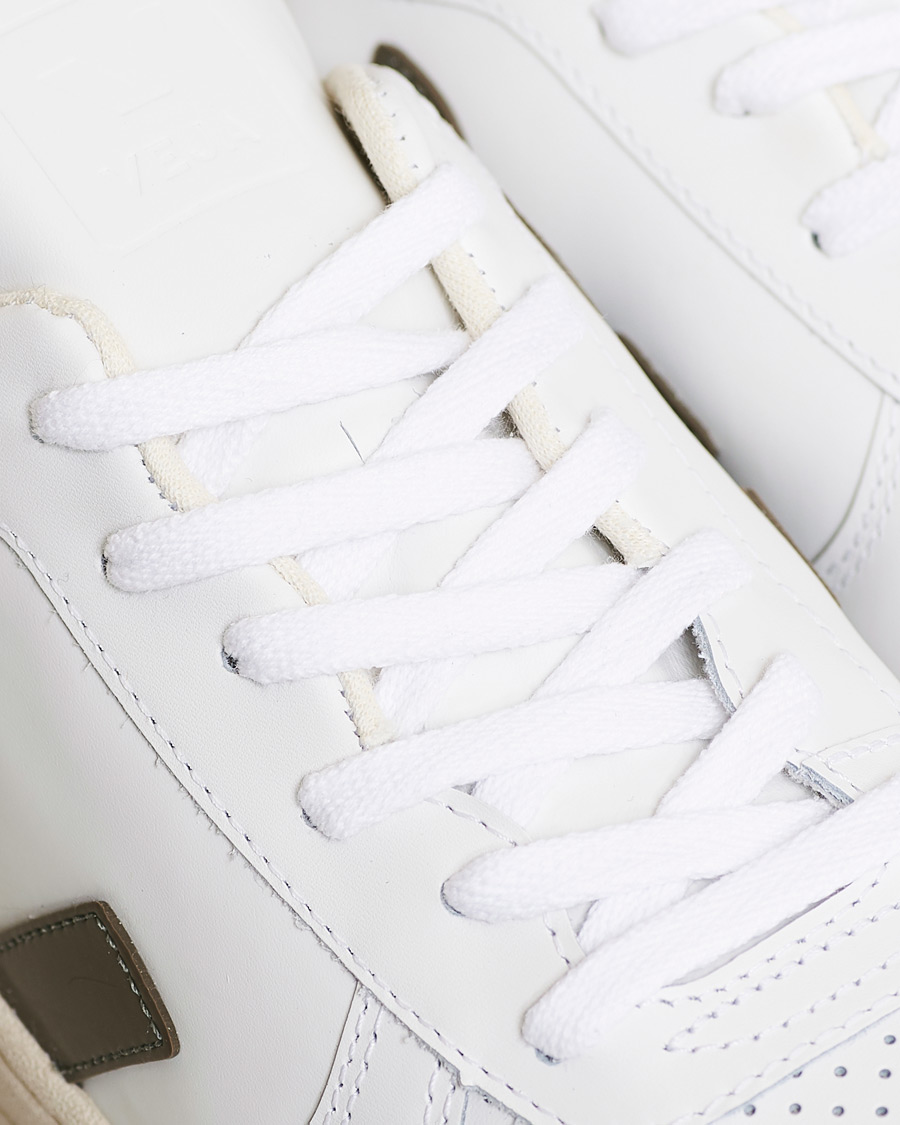 Herr | Veja V-10 Leather Sneaker Extra White/Kaki Indigo | Veja | V-10 Leather Sneaker Extra White/Kaki Indigo
