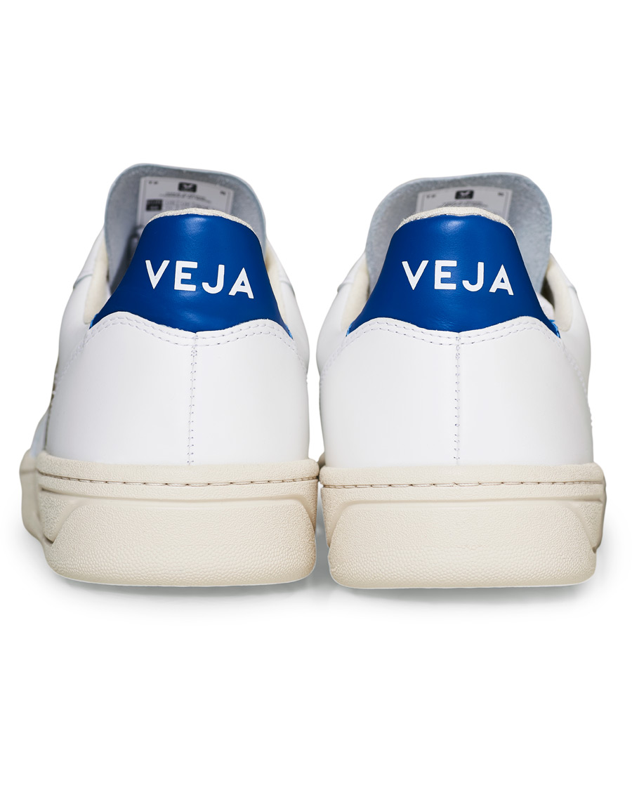 Herr | Veja V-10 Leather Sneaker Extra White/Kaki Indigo | Veja | V-10 Leather Sneaker Extra White/Kaki Indigo
