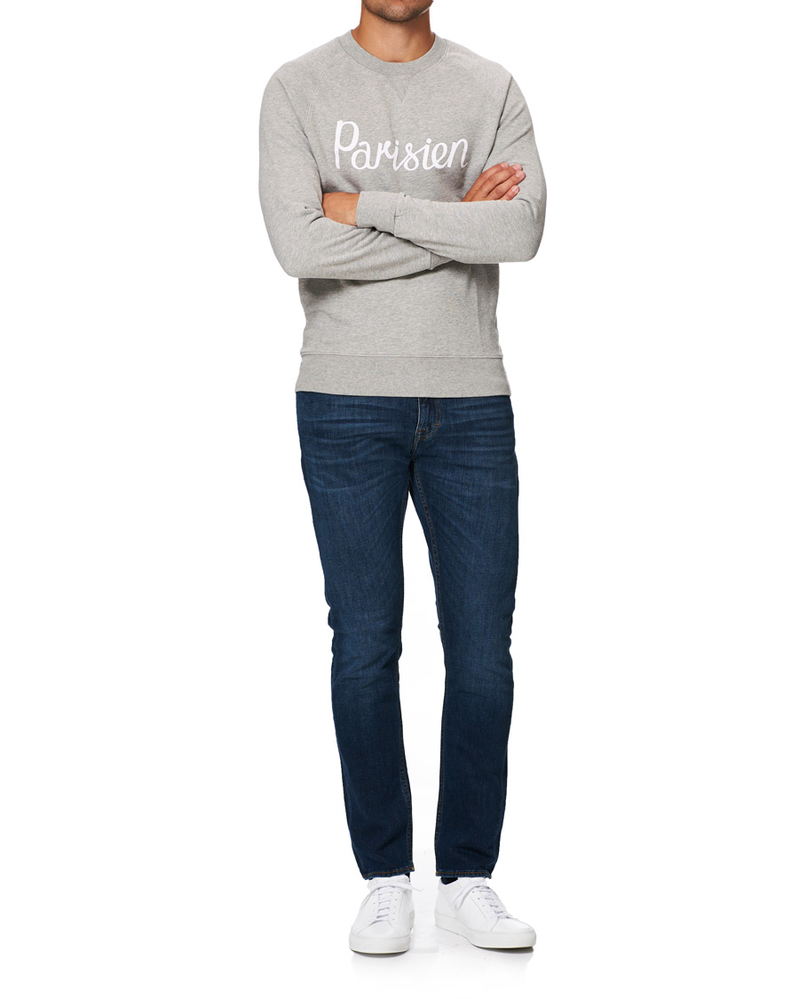 Herr | Tröjor | Maison Kitsuné | Parisien Sweatshirt Grey Melange