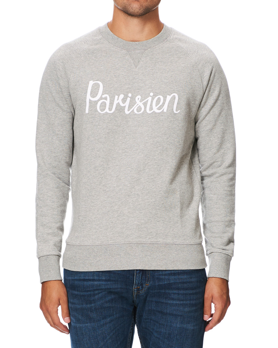 Herr | Tröjor | Maison Kitsuné | Parisien Sweatshirt Grey Melange