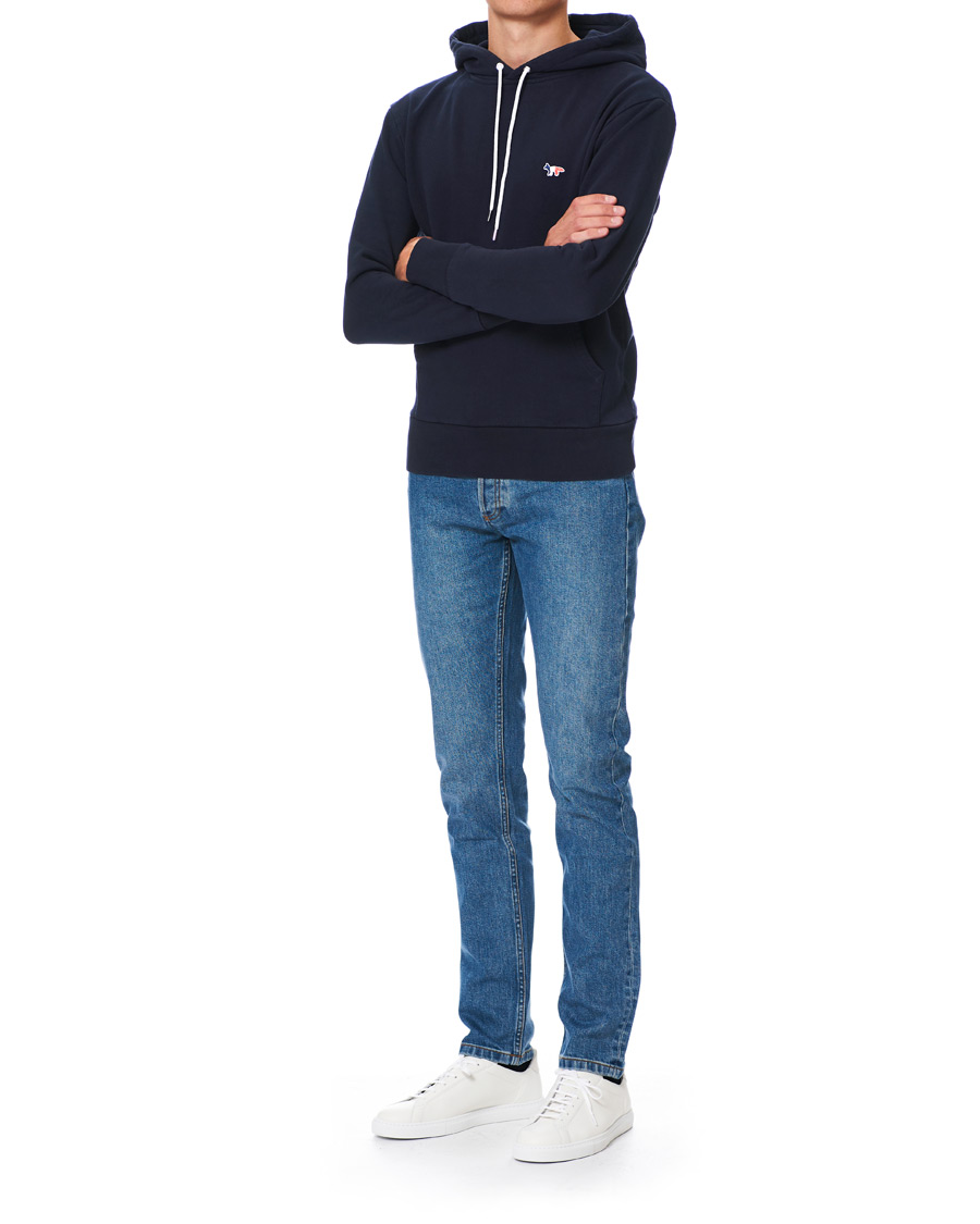 Herr | Tröjor | Maison Kitsuné | Tricolor Fox Hoodie Navy