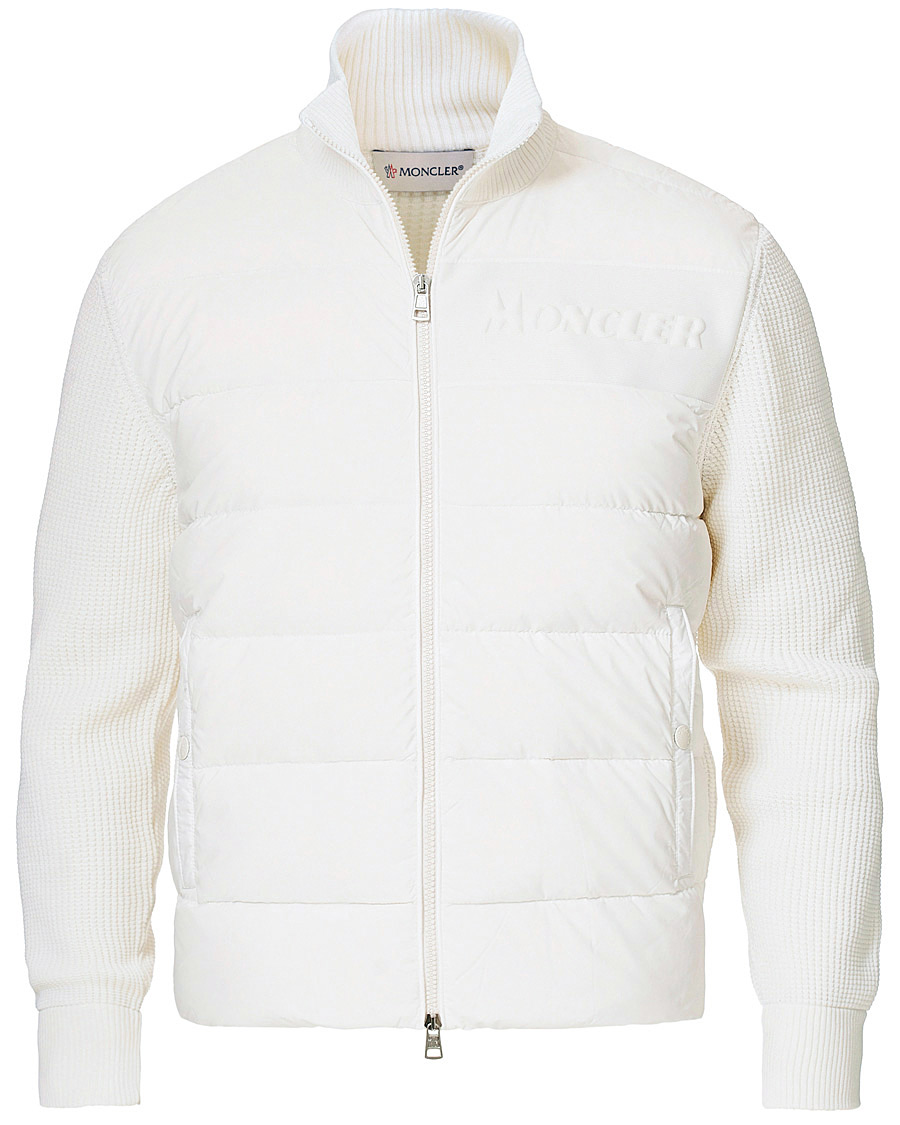 Herr | Tröjor | Moncler | Hybrid Full Zip White