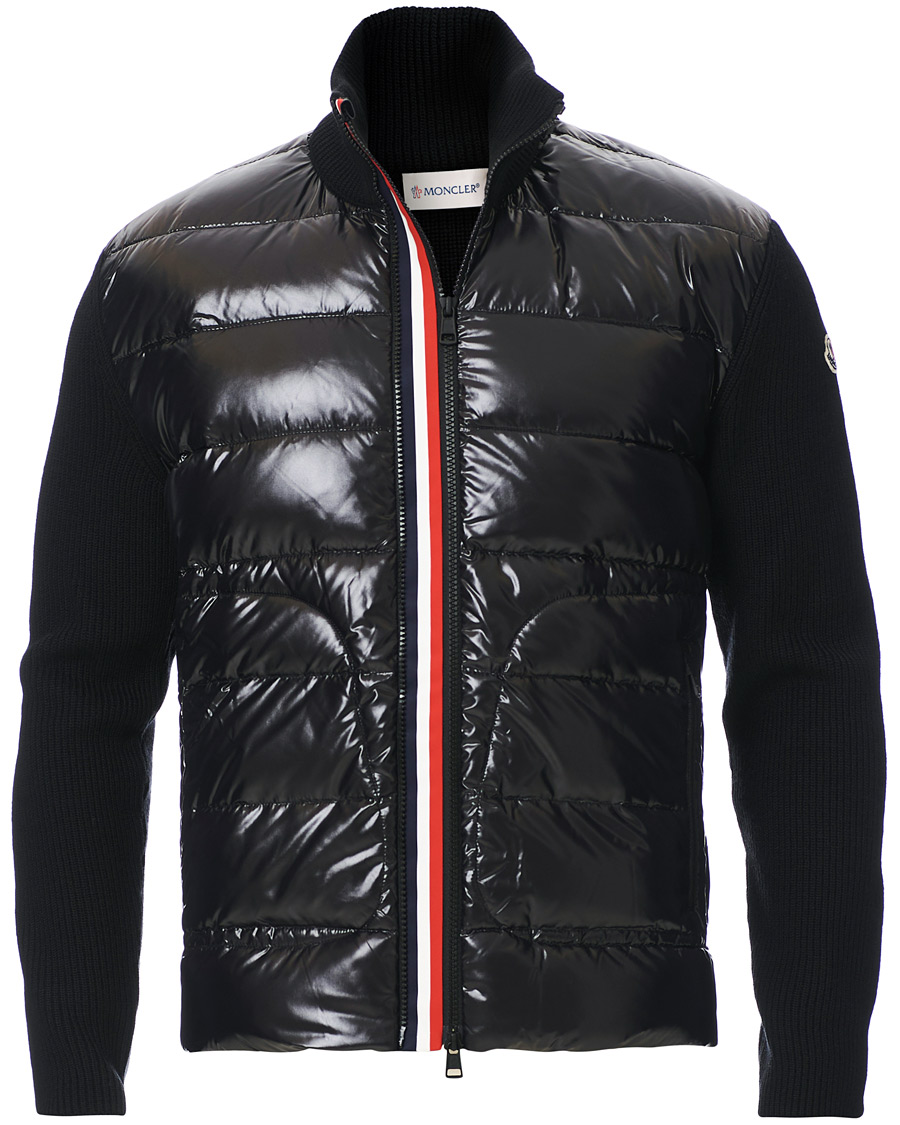 Herr | Tröjor | Moncler | Stripe Hybrid Full Zip Black