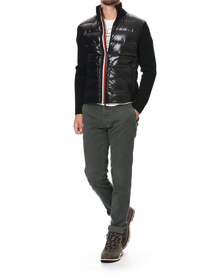 Herr | Tröjor | Moncler | Stripe Hybrid Full Zip Black