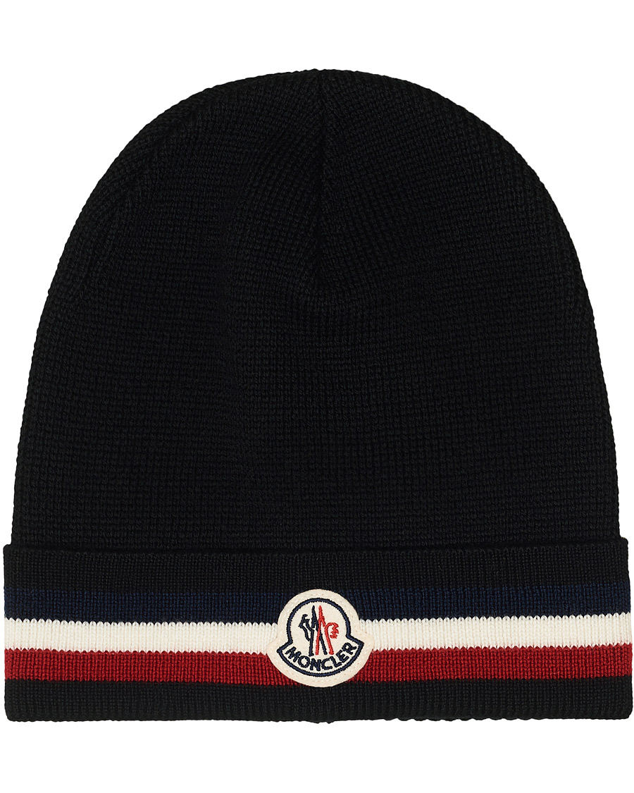 Herr | Moncler Striped Beanie Black | Moncler | Striped Beanie Black