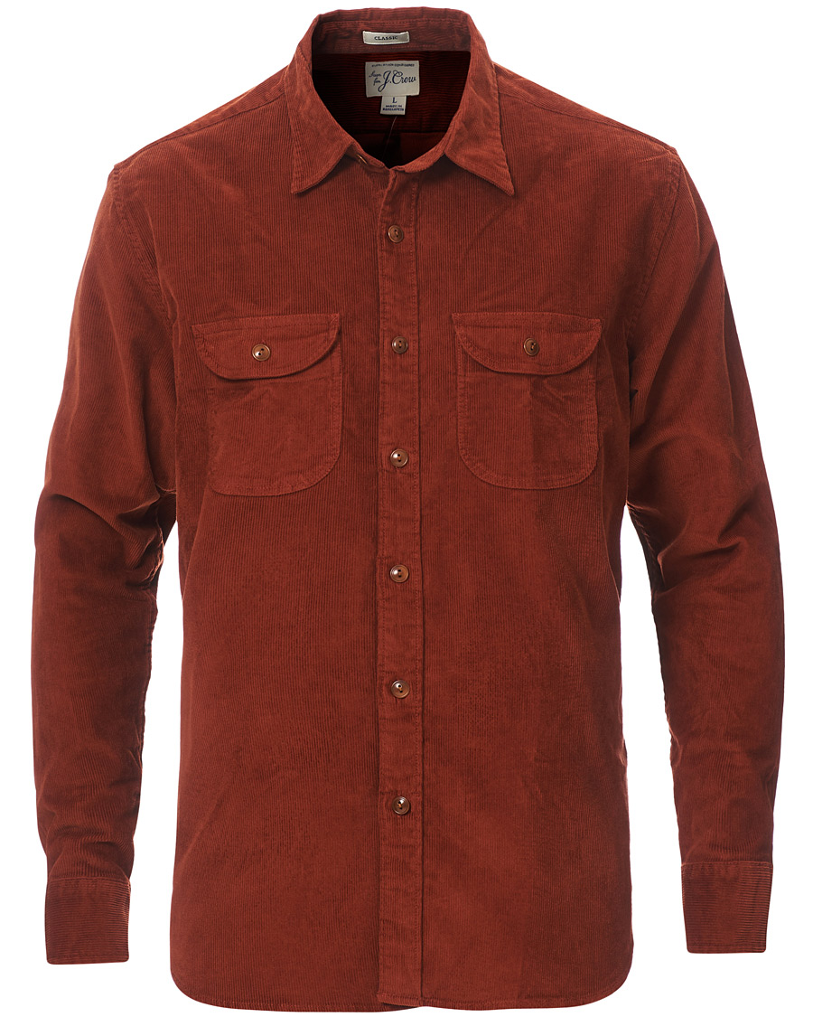 Herr | Skjortor | J.Crew | Stretch Corduroy Shirt Burnt Sienna