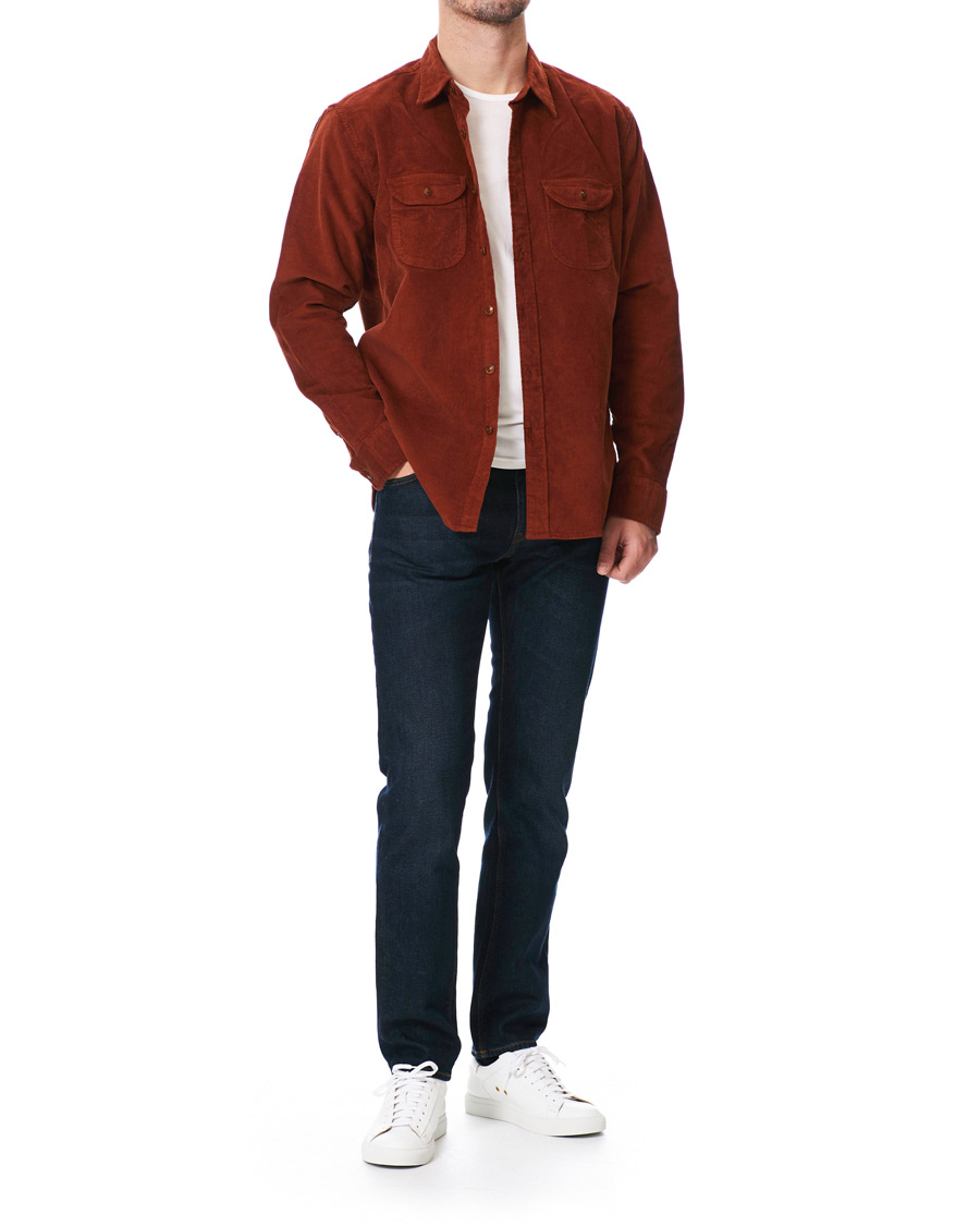 Herr | Skjortor | J.Crew | Stretch Corduroy Shirt Burnt Sienna