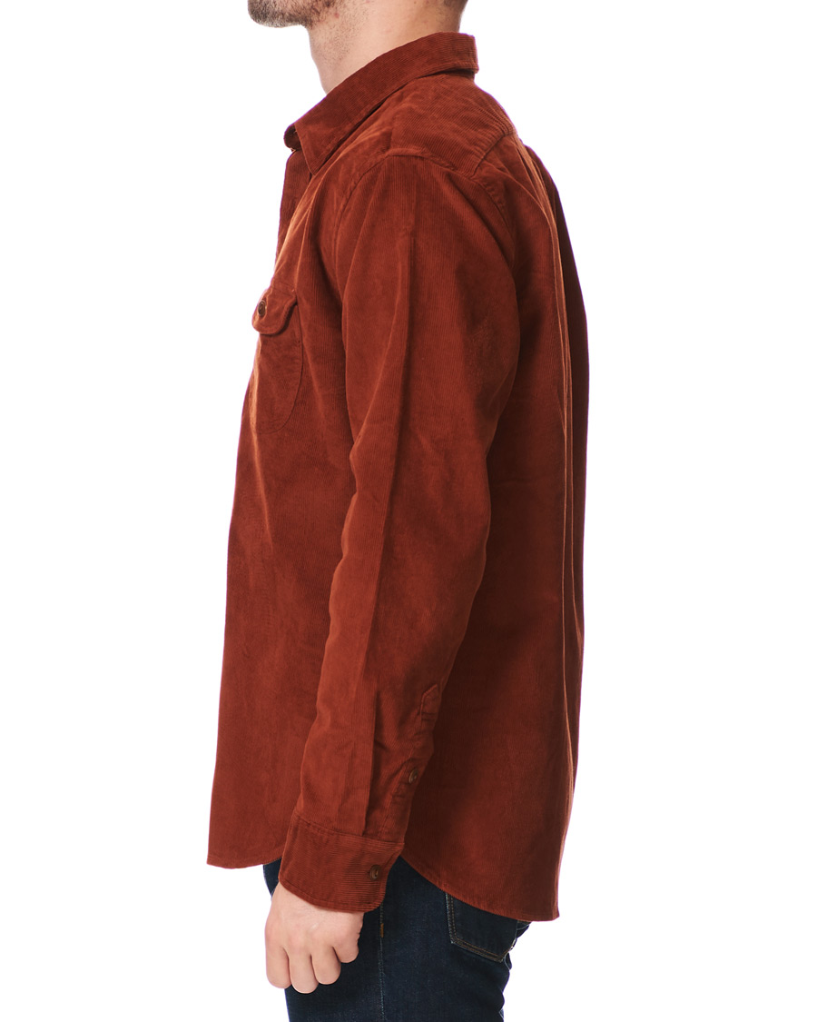 Herr | Skjortor | J.Crew | Stretch Corduroy Shirt Burnt Sienna