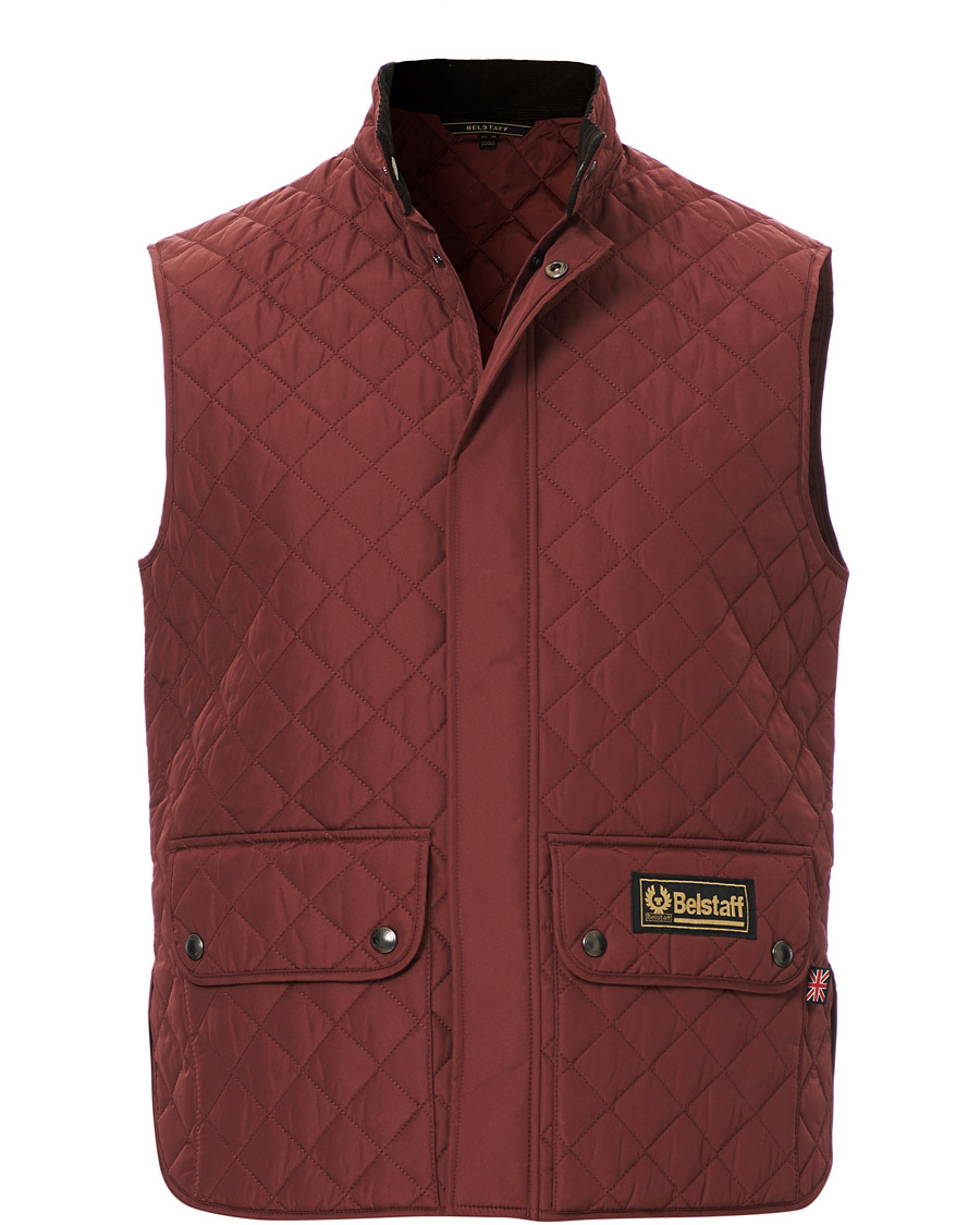 Herr | Jackor | Belstaff | Waistcoat Quilted Burnished Red