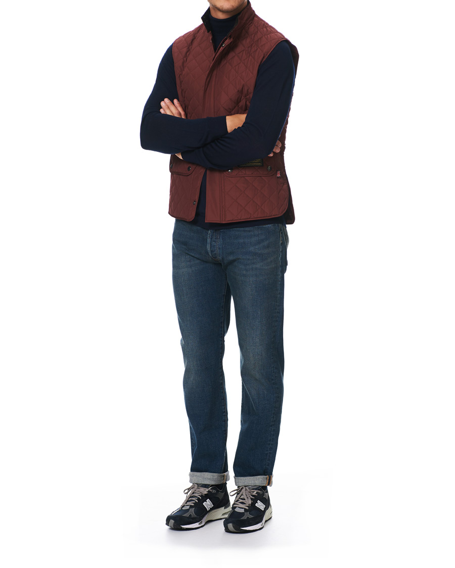 Herr | Jackor | Belstaff | Waistcoat Quilted Burnished Red