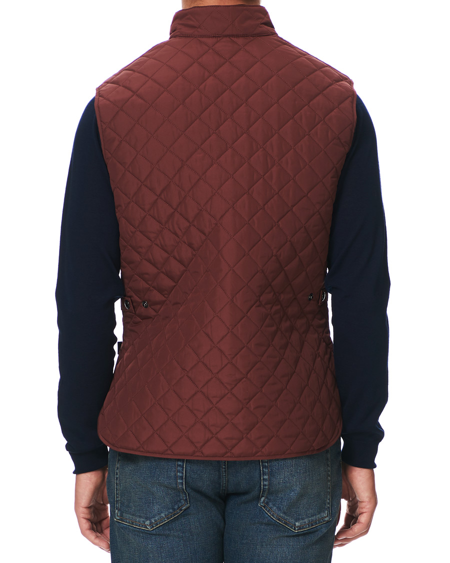 Herr | Jackor | Belstaff | Waistcoat Quilted Burnished Red