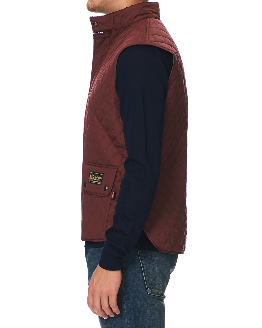 Herr | Jackor | Belstaff | Waistcoat Quilted Burnished Red