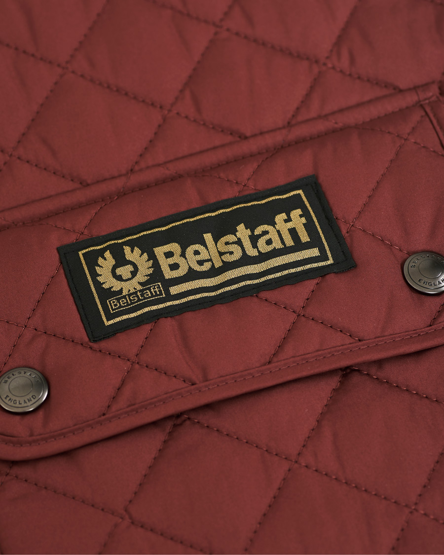 Herr | Jackor | Belstaff | Waistcoat Quilted Burnished Red