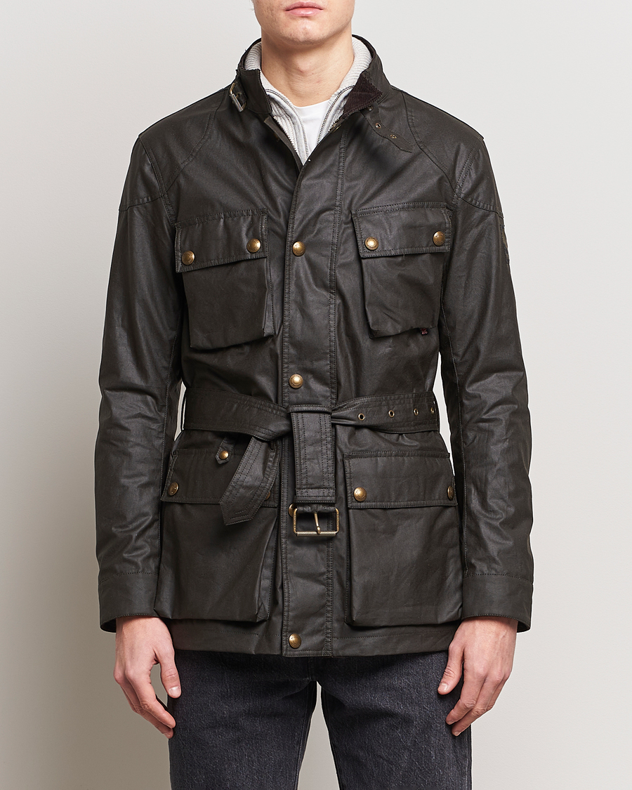 Herr | Vaxade jackor | Belstaff | Trialmaster Waxed Jacket Faded Olive