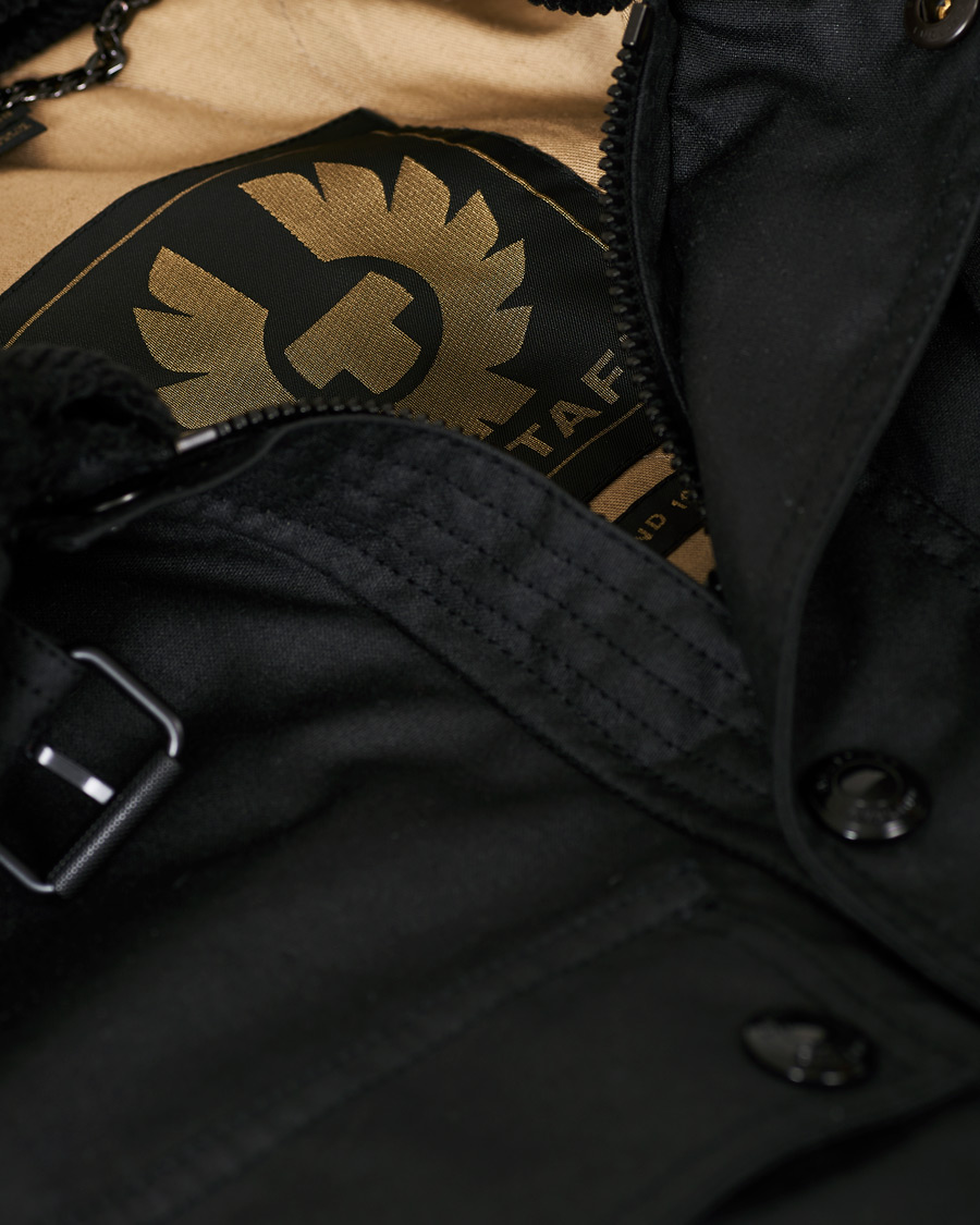 Herr | Jackor | Belstaff | Patrol Waxed Sherling Jacket Black