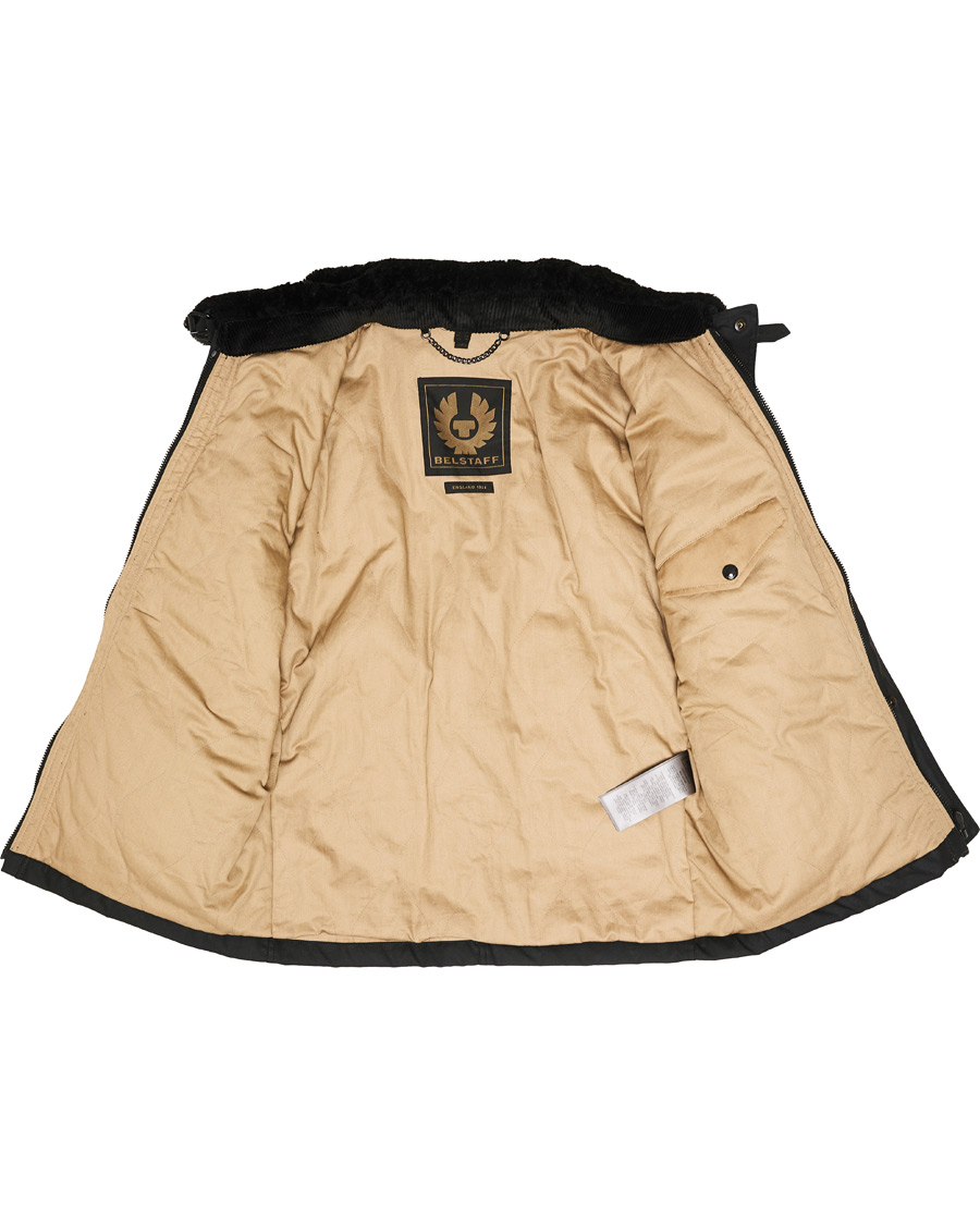 Herr | Jackor | Belstaff | Patrol Waxed Sherling Jacket Black