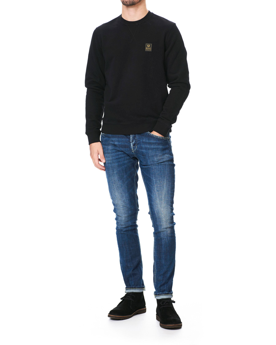 Herr | Tröjor | Belstaff | Long Way Up Crew Neck Sweatshirt Black