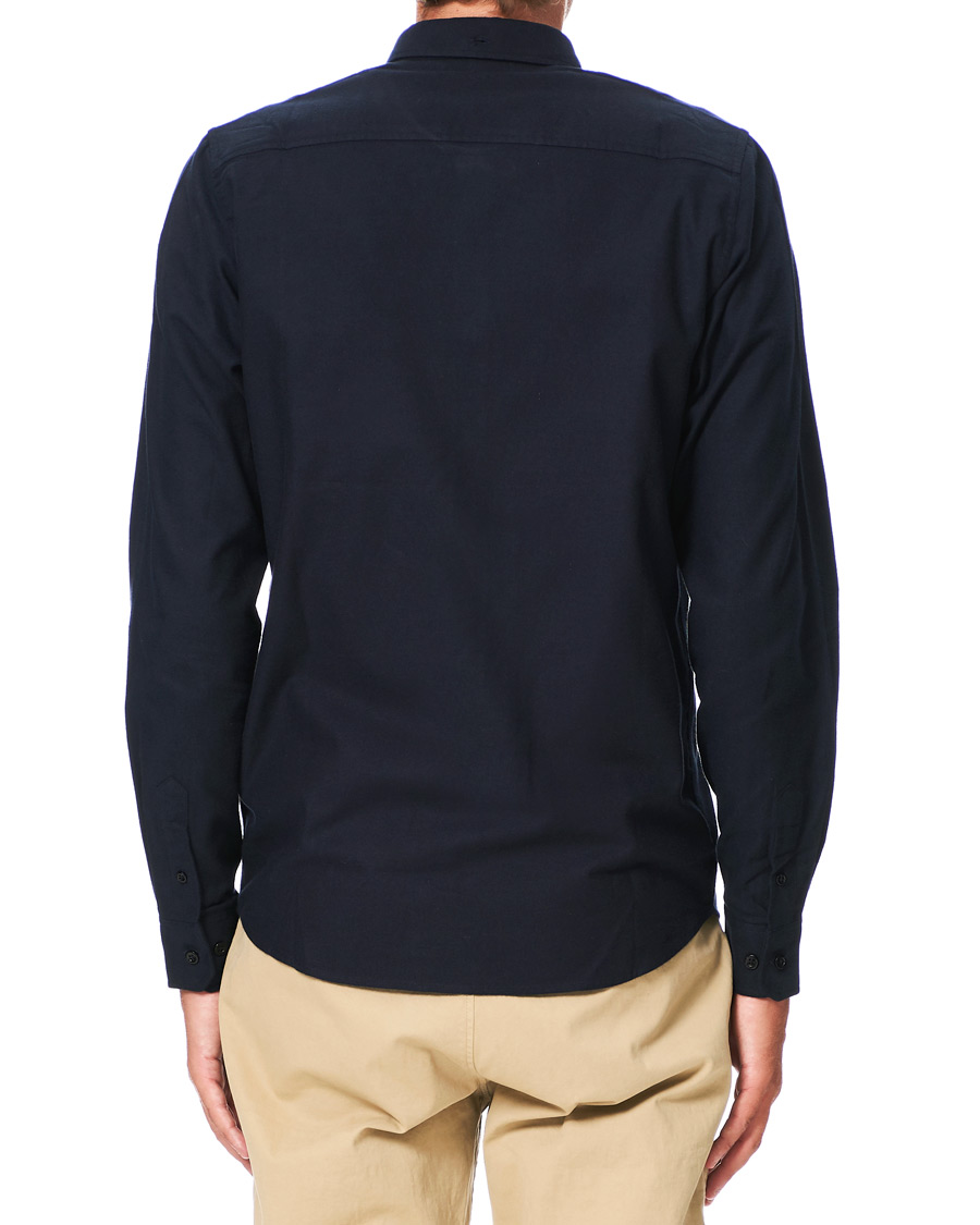 Herr | Skjortor | Norse Projects | Anton Brushed Flannel Shirt Dark Navy