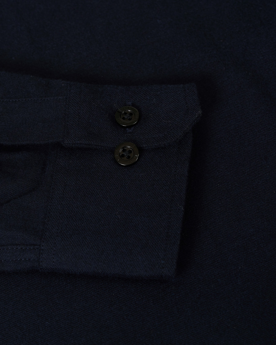 Herr | Skjortor | Norse Projects | Anton Brushed Flannel Shirt Dark Navy