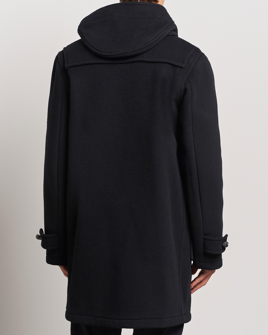 Herr | Jackor | Gloverall | Morris Duffle Coat Black/Royal Stewart