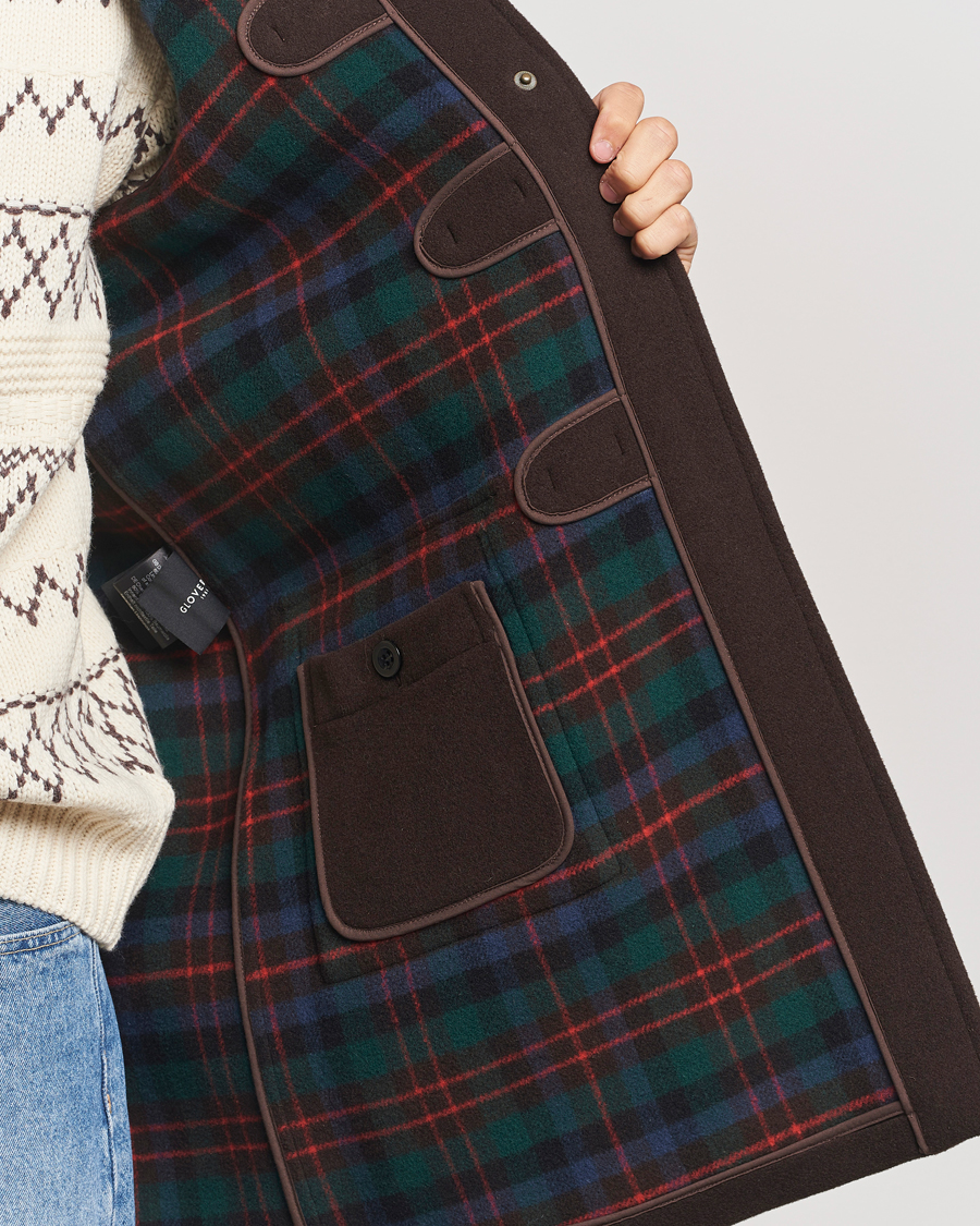 Herr | Jackor | Gloverall | Morris Duffle Coat Brown/Tartan