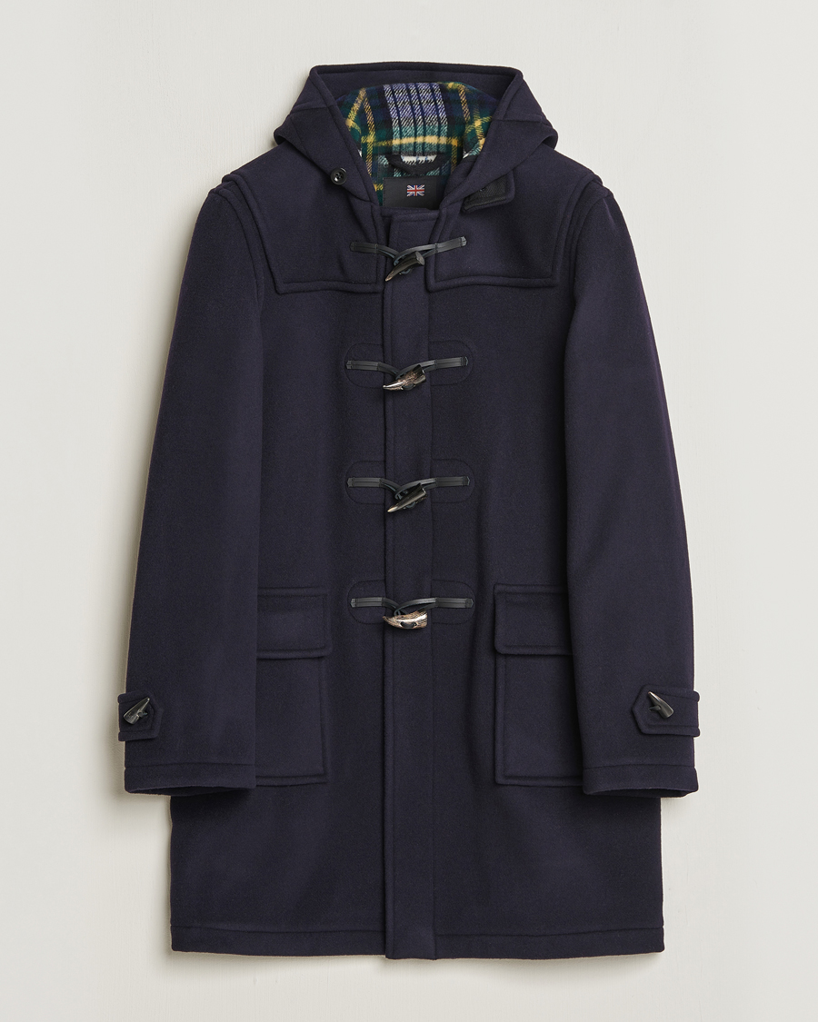 Herr | Jackor | Gloverall | Morris Duffle Coat Navy/Dress Gordon