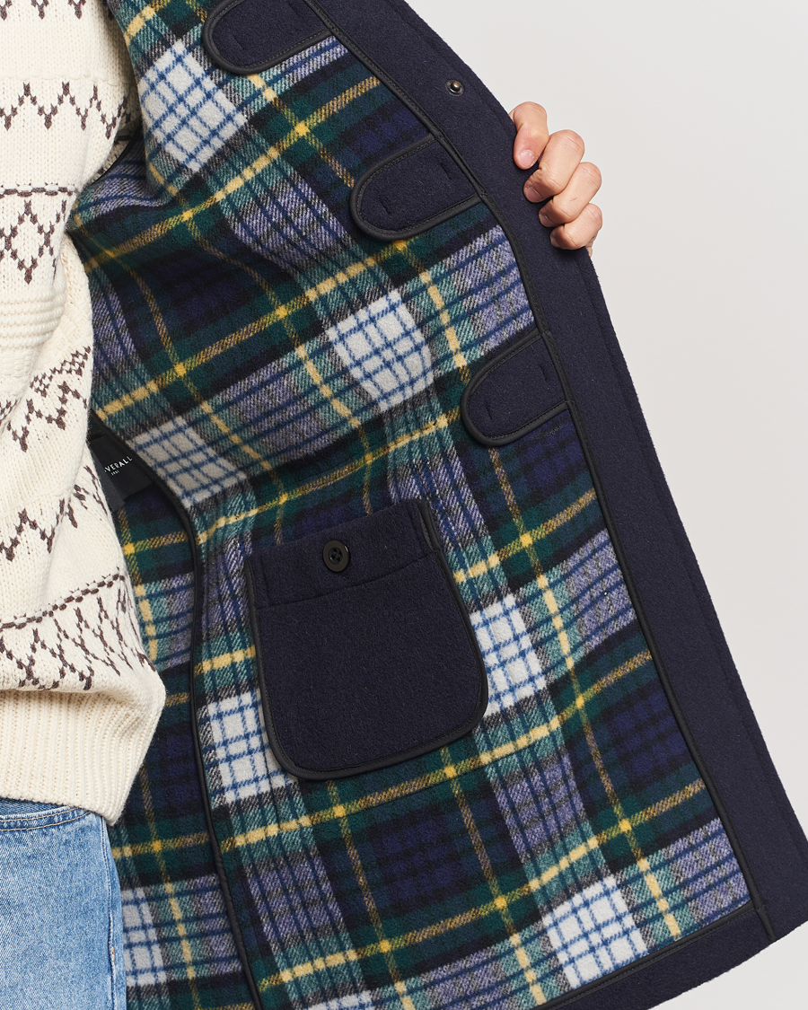 Herr | Jackor | Gloverall | Morris Duffle Coat Navy/Dress Gordon