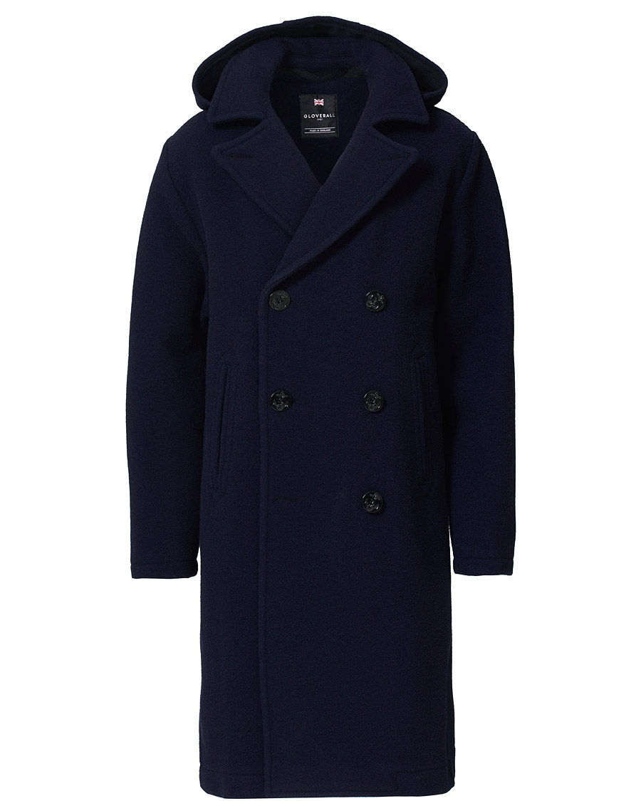 Herr | Jackor | Gloverall | Shakelton Long Peacoat Navy