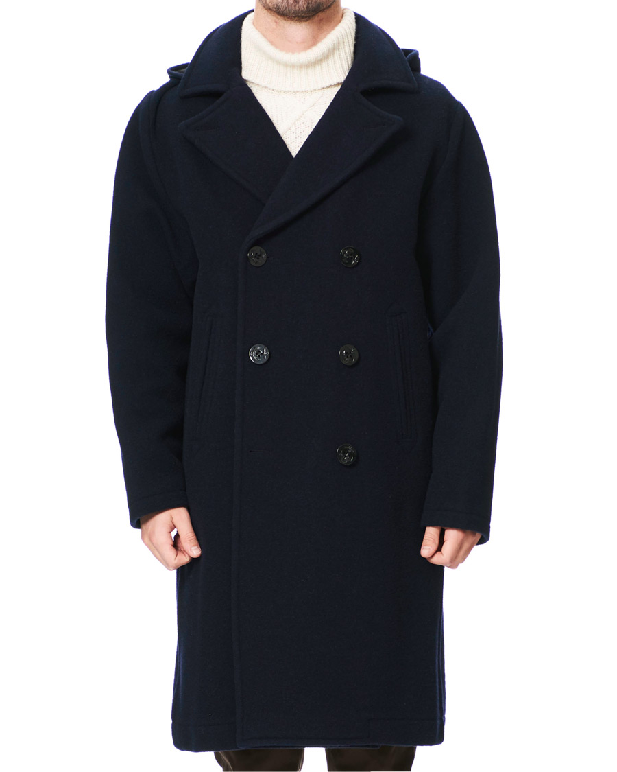 Herr | Jackor | Gloverall | Shakelton Long Peacoat Navy
