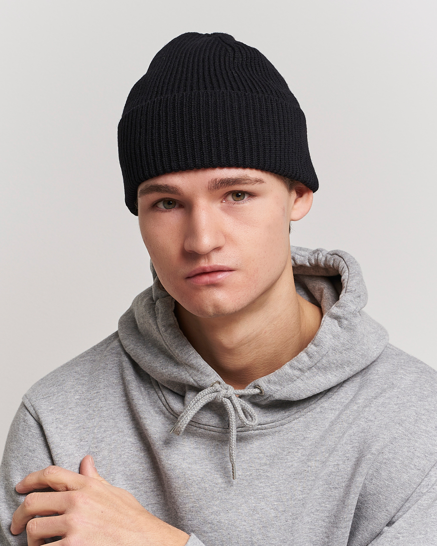 Herr | Mössor | Colorful Standard | Merino Wool Beanie Deep Black