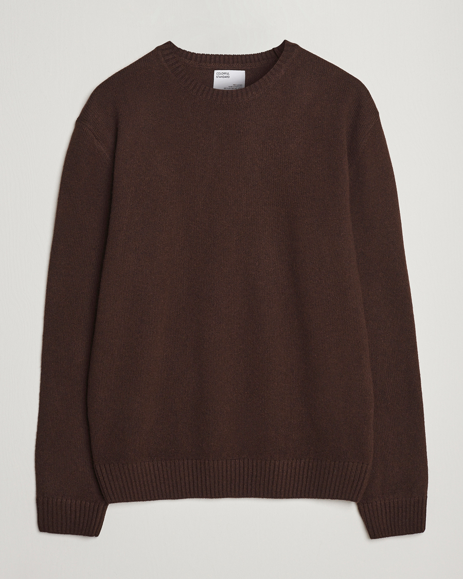 Herr | Tröjor | Colorful Standard | Classic Merino Wool Crew Neck Coffee Brown