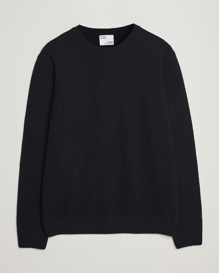 Herr | Tröjor | Colorful Standard | Classic Merino Wool Crew Neck Deep Black