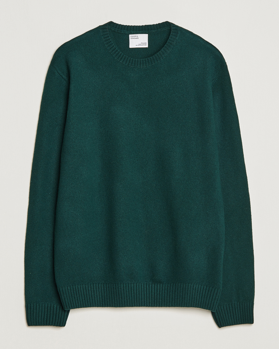 Herr | Basics | Colorful Standard | Classic Merino Wool Crew Neck Emerald Green