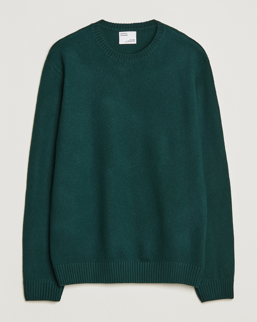 Herr | Tröjor | Colorful Standard | Classic Merino Wool Crew Neck Emerald Green