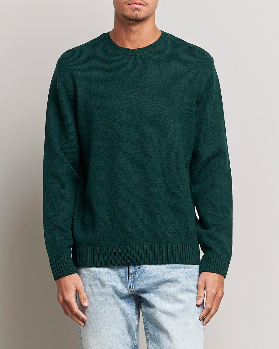 Herr | Basics | Colorful Standard | Classic Merino Wool Crew Neck Emerald Green