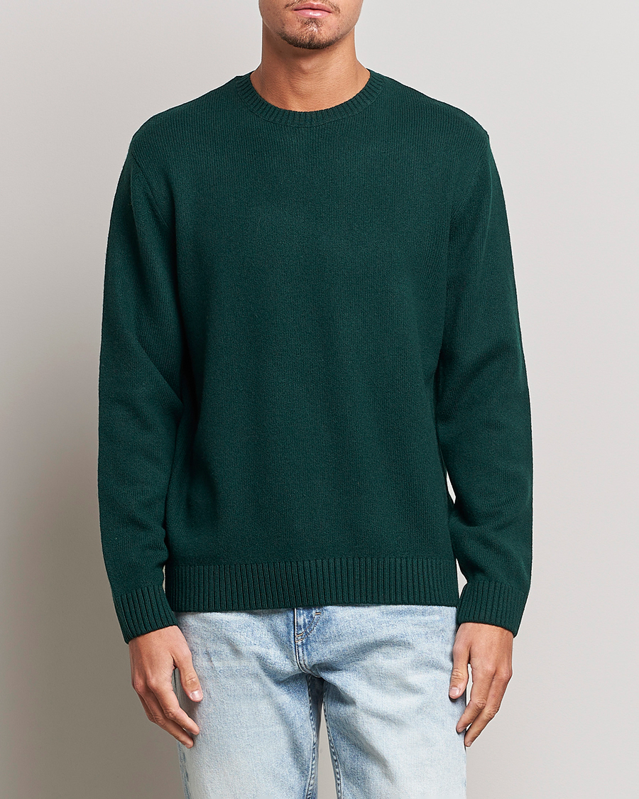 Herr | Contemporary Creators | Colorful Standard | Classic Merino Wool Crew Neck Emerald Green