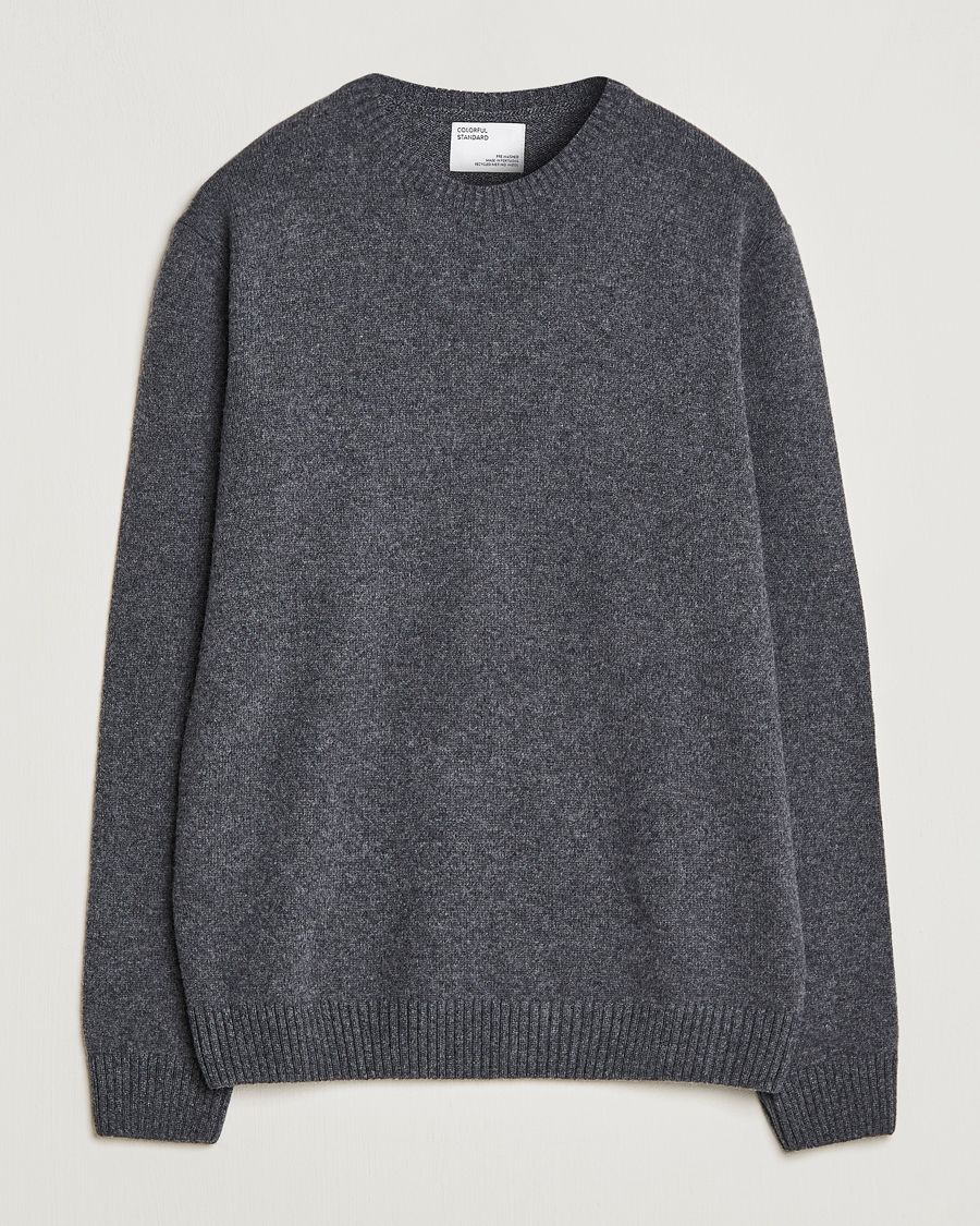 Herr | Tröjor | Colorful Standard | Classic Merino Wool Crew Neck Lava Grey