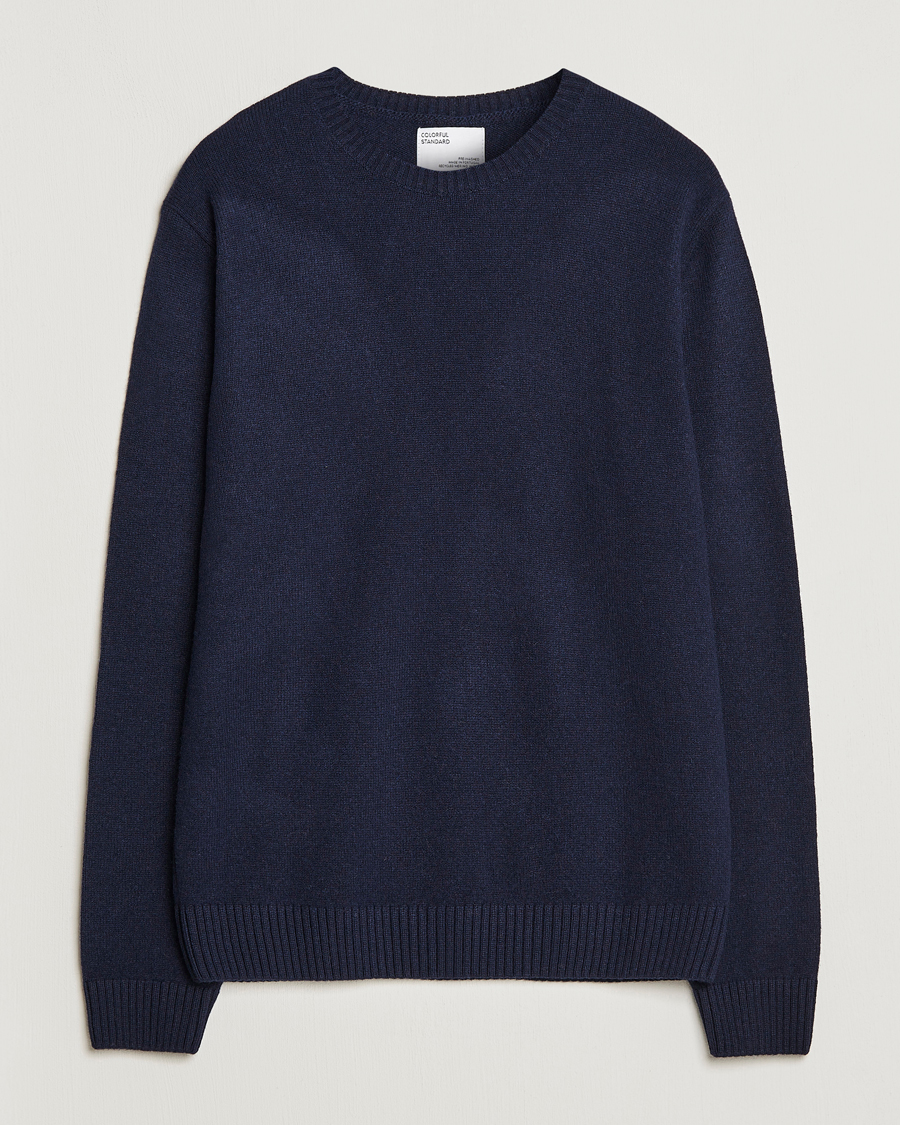 Herr | Tröjor | Colorful Standard | Classic Merino Wool Crew Neck Navy Blue