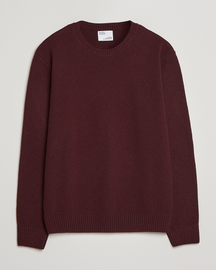 Herr | Tröjor | Colorful Standard | Classic Merino Wool Crew Neck Oxblood Red