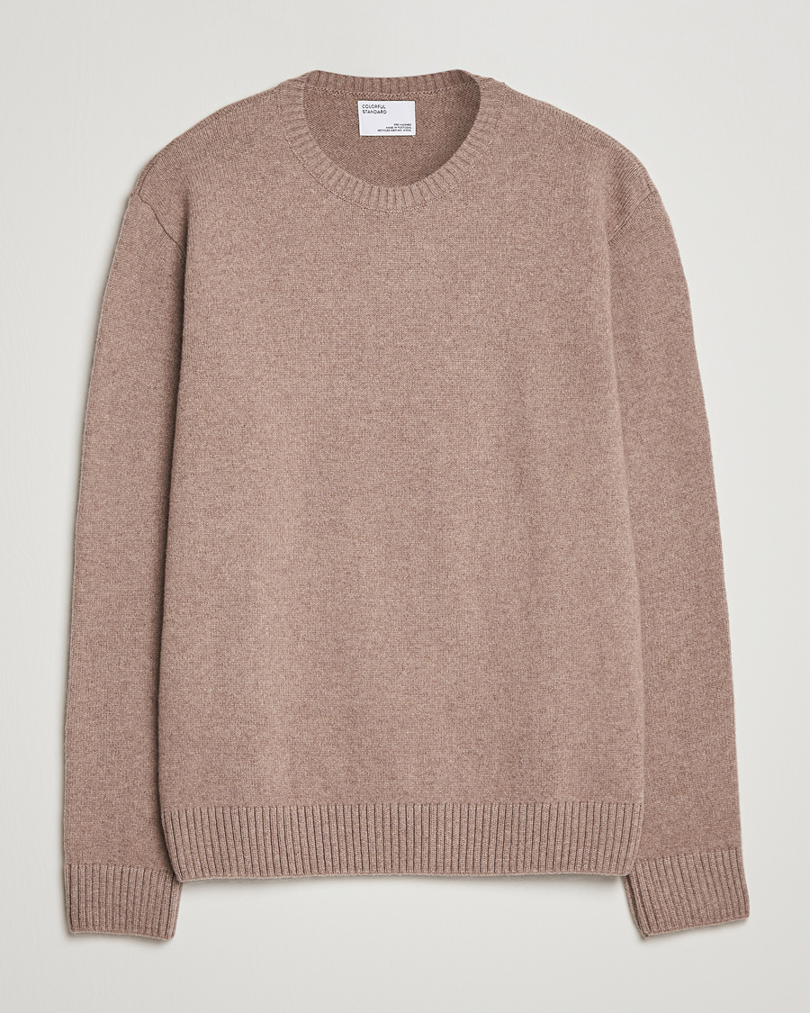 Herr | Tröjor | Colorful Standard | Classic Merino Wool Crew Neck Warm Taupe